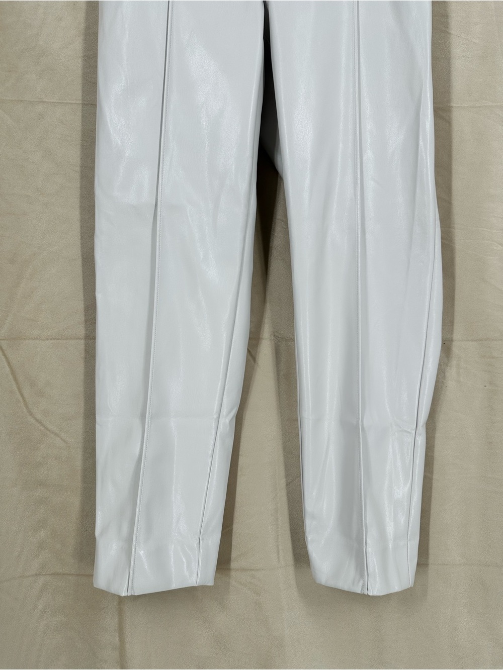 BANANA REPUBLIC Vegan Leather High Rise Tapered Ankle Straight Leg Trousers Pant - Picture 5 of 11